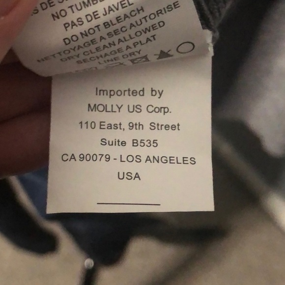 Molly Bracken Gray sweater with Lips S/M - Picture 8 of 9